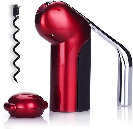 KAYCROWN Wine Bottle Opener - Vertical Lever Corkscrew Wine Opener with Foil Cutter & Extra Screw, Manual Handheld Wine Corkscrew with Ergonomic Lever Pump