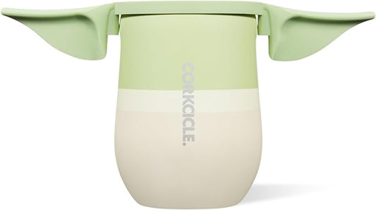 Corkcicle Stemless Insulated Wine Glass Tumbler - Keeps Beverages Cold 6 Hours & Hot 3 Hours - Stainless Steel - Easy-Grip - Summer Drinkware Gift - Keeps Drinks Ice Cold - 12 oz - Yoda