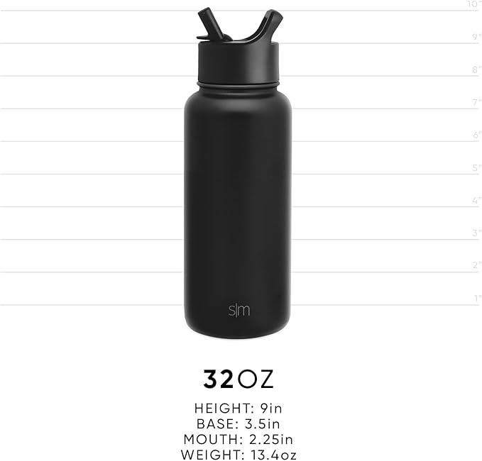 Simple Modern Disney The Little Mermaid Ariel Water Bottle with Straw Lid Insulated Stainless Steel Metal Thermos | Gifts for Women Men Reusable Leak Proof Flask | Summit Collection | 32oz