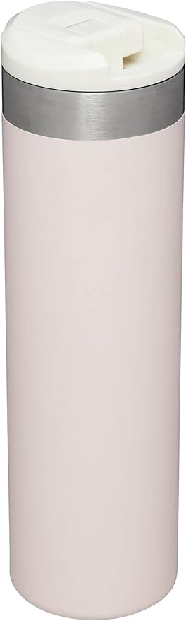 Stanley AeroLight Transit Bottle 20 oz | Locking Drink Through Lid | Leak Resistant Water Bottle or Coffee Travel Mug | Lightweight Insulated Stainless Steel | BPA-Free | Rose Quartz Glimmer