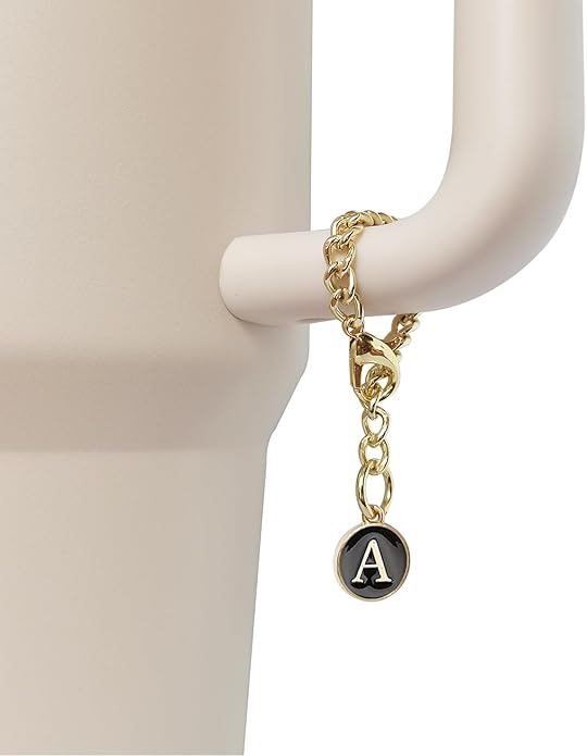 Letter Charm Accessories for Stanley Cup 2PCS Initial Name ID Personalized Handle Charm for Stanley Tumbler