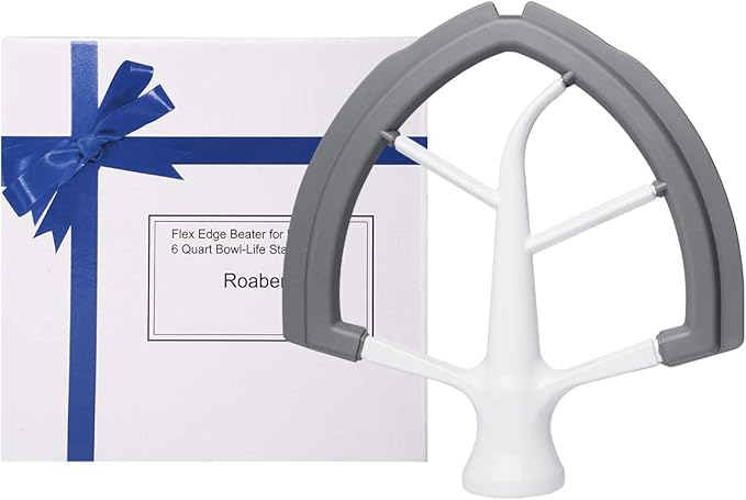 Flex Edge Beater for KitchenAid Bowl-Lift Stand Mixer - 6 Quart Flat Beater Paddle with Flexible Silicone Edges