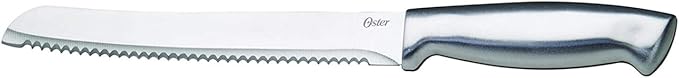 Oster Baldwyn High-Carbon Stainless Steel Kitchen Knife Cutlery Block Set, 22-Piece, Brushed Satin