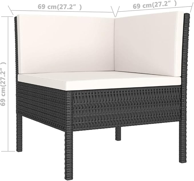 8-Piece Garden Lounge Set, Outdoor Sectional Rattan Sofa Set - Image 9