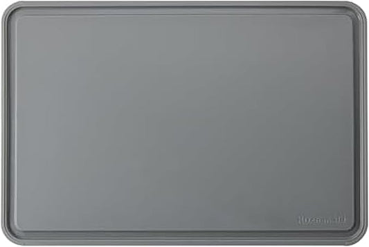KitchenAid Classic Plastic Cutting Board with Perimeter Trench and Non Slip Edges, Dishwasher Safe, 12 inch x 18 inch, Gray