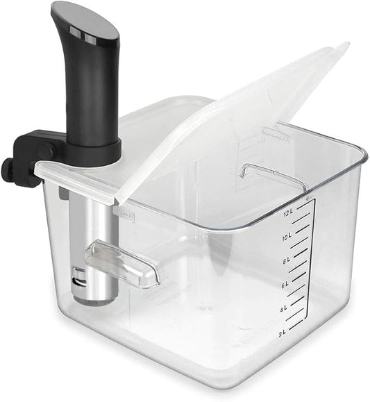 EVERIE Collapsible Hinged Lid Compatible with Anova Nano 750w, 800w, 900w, AN500-US00 1000w and Compatible with Rubbermaid Container 12,18,22 Quart(Corner Mount)