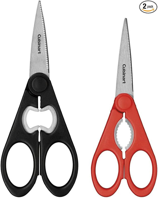 Cuisinart C77-2PSHR8B7R Classic Shears 2-Piece Set, 8" Black and 7" Red