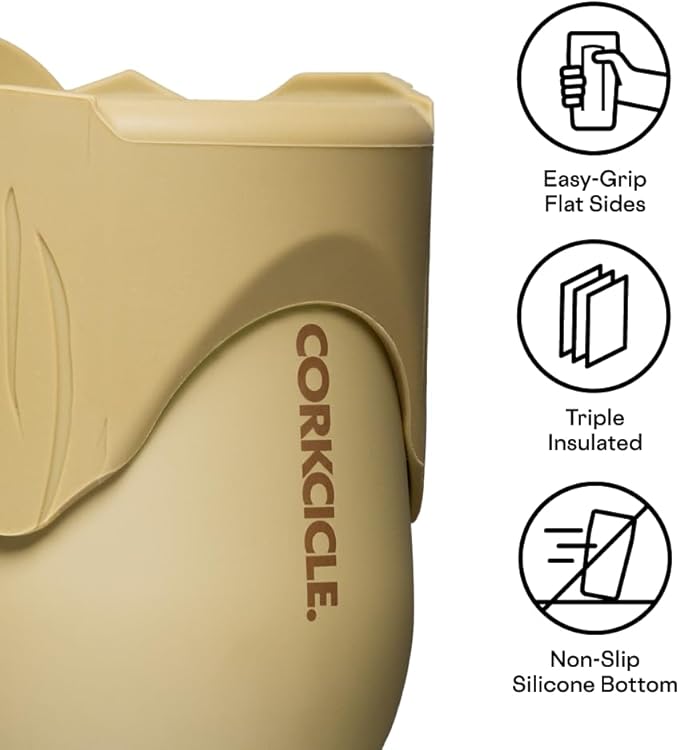 Corkcicle Stemless Insulated Wine Glass Tumbler - Keeps Beverages Cold 6 Hours & Hot 3 Hours - Stainless Steel - Easy-Grip - Summer Drinkware Gift - Keeps Drinks Ice Cold - 12 oz - Groot