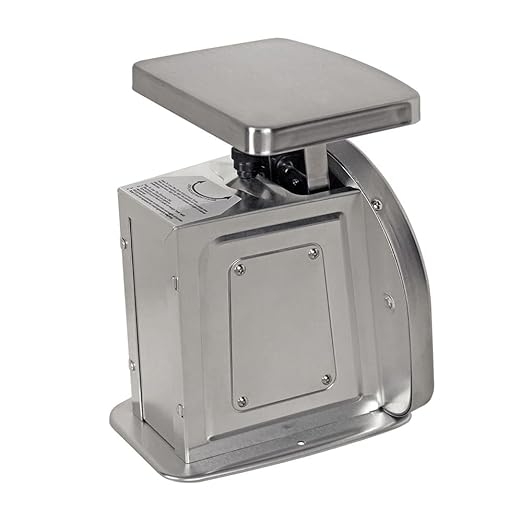 San Jamar Ms Series Mechanical Dial Scale Manual Food Scale with 5 Pound Capacity for Kitchens, Restaurants, And Cooking, Metal, 80 Ounces, Silver