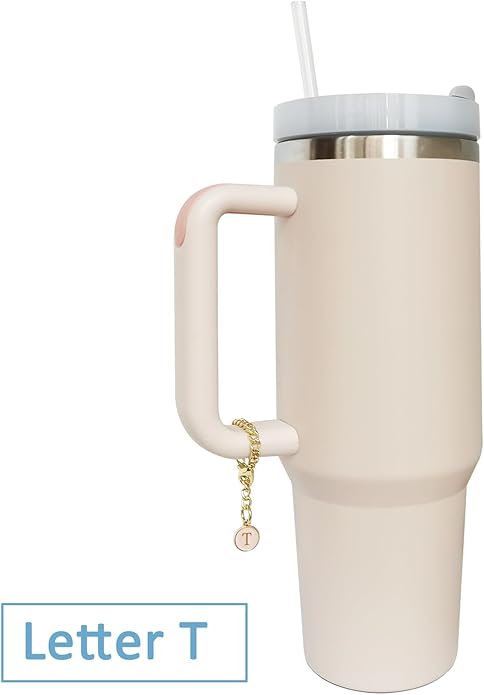 Letter Charm Accessories for Stanley Cup 2PCS Initial Name ID Personalized Handle Charm for Stanley Tumbler