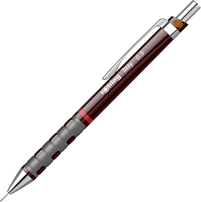 rOtring Tikky Mechanical Pencil, 0.5 mm, Burgundy, Single (1904691)