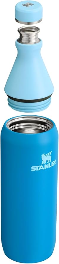 Stanley All Day Slim Bottle 20 oz | Twist On Lid with Leakproof Seal | Slim Design for Travel & Gym | Insulated Stainless Steel | BPA-Free | Azure