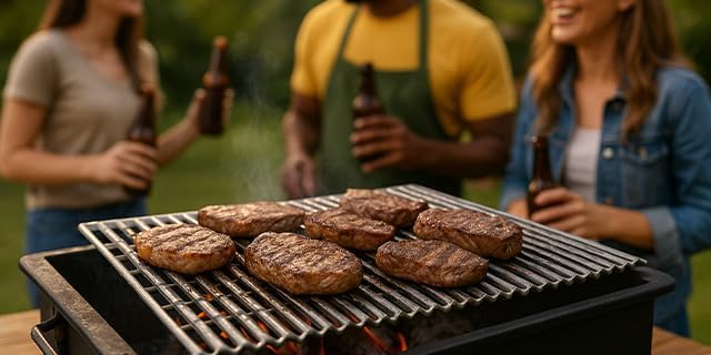 Foilman Heavy-Duty Disposable Aluminum Grill Liners, 12 x 20 Inch Nonstick Cooking Sheets for BBQ, Protects Grates from Grease, Even Heat Distribution, Easy Cleanup for Outdoor Grilling - Pack of 12