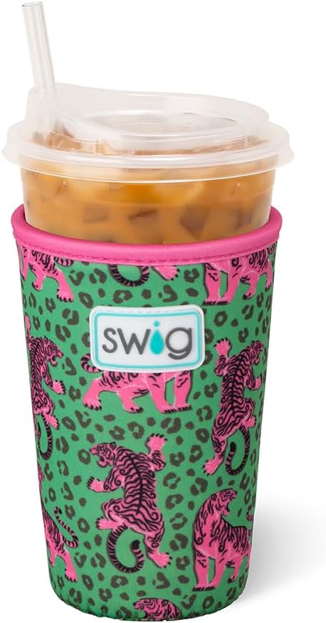 Swig Life Medium Iced Cup Coolie, Standard 22oz Iced Coffee Cup Insulator Sleeve by SwigLife