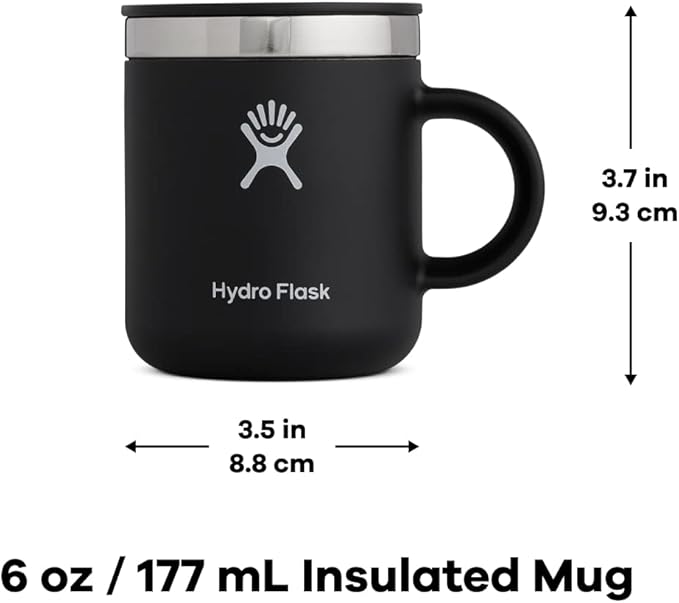 Hydro Flask Coffee Mug – Insulated Stainless Steel, Non Spill, Leak Proof Travel Mug 6 Oz Agave