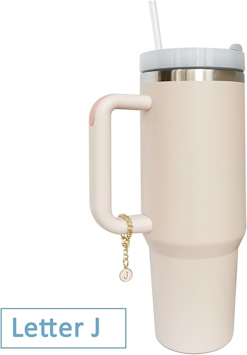 Letter Charm Accessories for Stanley Cup 2PCS Initial Name ID Personalized Handle Charm for Stanley Tumbler