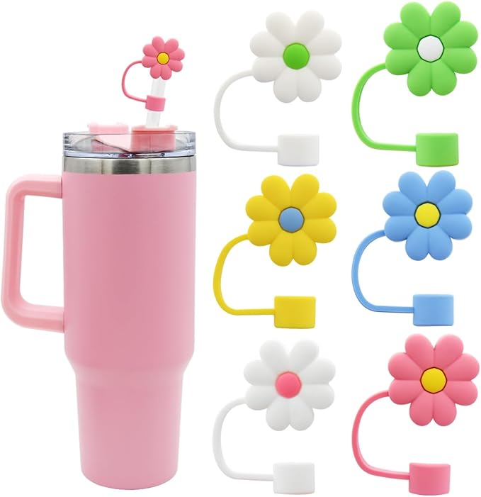 Stanley Cup Straw Cover Cap, Silicone Topper 10 mm, Reusable Tips, Accessories