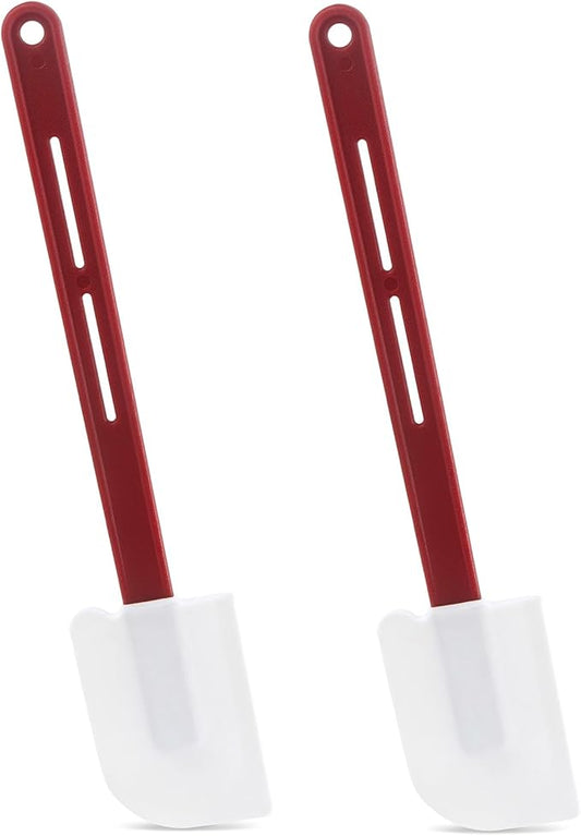 Silicone Rubber Spatulas Pack of 2, Rubber Baking Spatuals 14-Inch, Silicone Spatula for Baking Resistant to High Heat, Nonstick Butter Scrapers Dishwasher Safe