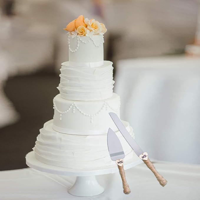 MR MRS Wedding Cake Knife and Server Set Pizza Pie Cake Knife Cutter Serveing