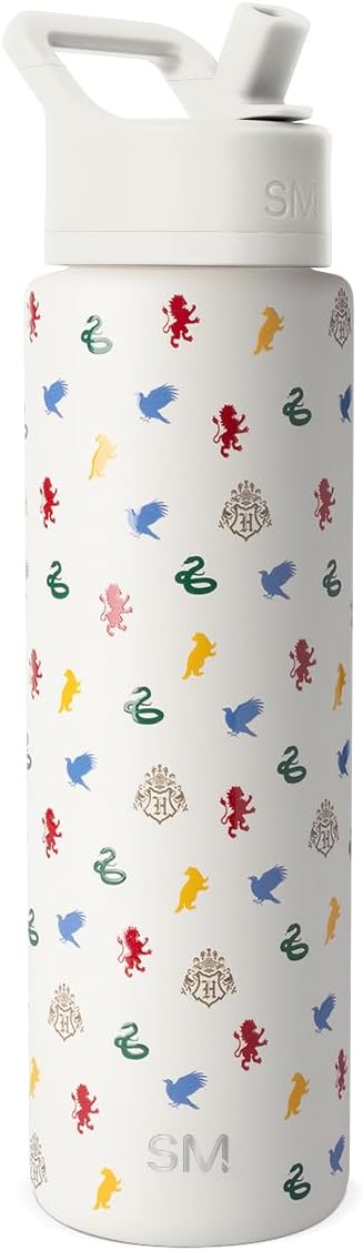 Simple Modern Summit Water Bottle with Straw Lid | Harry Potter 30oz Leak Proof Stainless Steel Insulated Cup | Gifts for Her Him | Hogwarts Mix