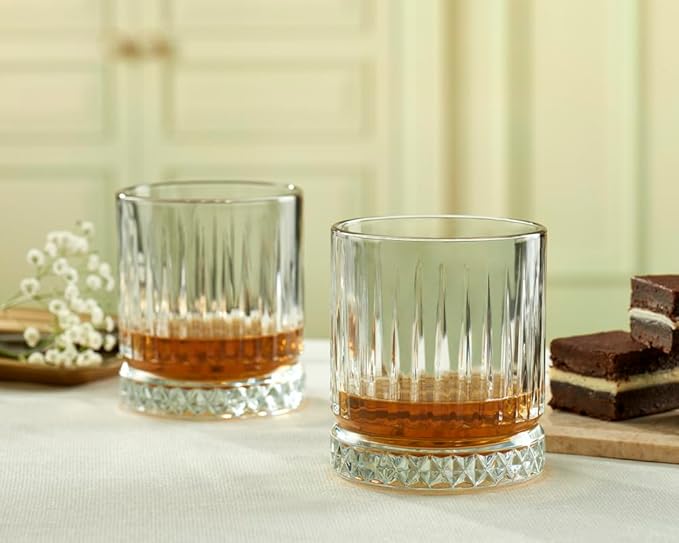 Pasabahce Exclusive Whiskey & Cocktail Glasses Set Of 4 - Premium Old Fashioned Glasses - Premium Scotch, Bourbon, Liquor, Rum Glasses - 11.75 Oz Drinking Glasses - Perfect for Parties, Gifts