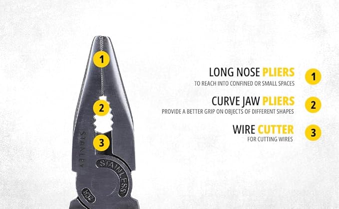 STANLEY Multitool, 12-in-1, Stainless Steel, Black Pouch (84-519K)