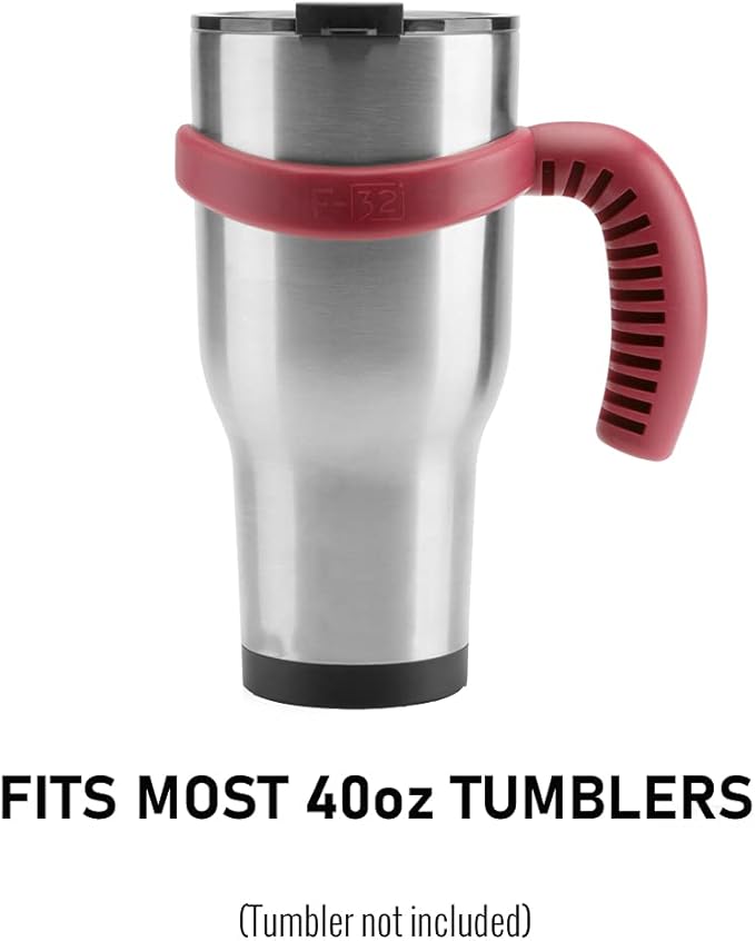 F-32 40oz Handle - 8 COLORS - Compatible with 40 Oz RTIC tumbler, 40Oz Simple Modern, PURE, Fireki and most 40 oz tumblers - DOES NOT fit Ozark Trail (DIVINE WINE)