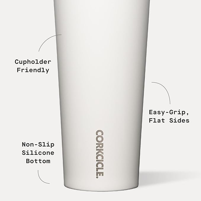 Corkcicle Classic Tumbler - Keeps Drinks Cold for 9 Hours & Hot for 3 - Triple-Insulated Stainless Steel - Holiday Tumbler Gift - 24 oz - Oat Milk
