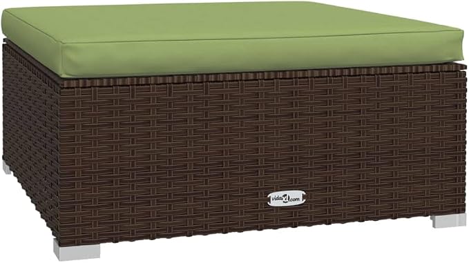 Garden Lounge Set Brown PE Rattan Outdoor Corner Sofa Modular Patio Furniture - Image 5
