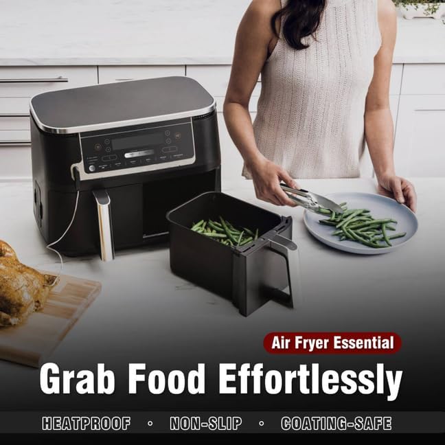 Walfos 7 inch Small Kitchen Tongs for Cooking, Mini Silicone Serving Tongs, Great for Cooking, Salad, Grilling, Pasta, Steaks, Vegetables