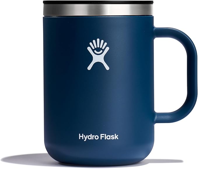 Hydro Flask Coffee Mug – Insulated Stainless Steel, Non Spill, Leak Proof Travel Mug 24 Oz Indigo Blue