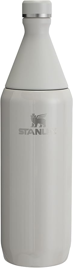 Stanley All Day Slim Bottle 34 oz | Twist On Lid with Leakproof Seal | Slim Design for Travel & Gym | Insulated Stainless Steel | BPA-Free | Ash