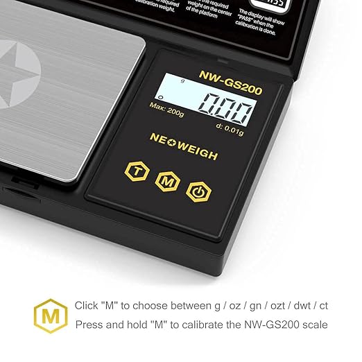 Pocket Scale with Case, 200g x 0.01g, Precision Gram Scale, Ounces Pocket Scales, Portable Herb Scale, 6 Weighing Units, Scale Grams, Spice Scale, Jewelry Scale, Backlit Display (Batteries Included)