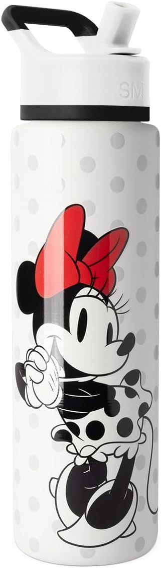 Simple Modern Summit Water Bottle with Straw Lid | Disney 30oz Leak Proof Stainless Steel Insulated Cup | Gifts for Her Him | Minnie Mouse Love