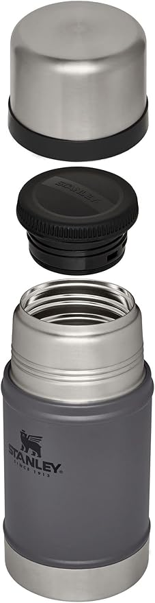 STANLEY Vacuum Insulated Large Food Jar, 18/8 Stainless Steel Food Jar for Cold and Hot Food, Soup Thermos with Leak Proof Lid Doubles as Cup, Wide Mouth Food Thermos