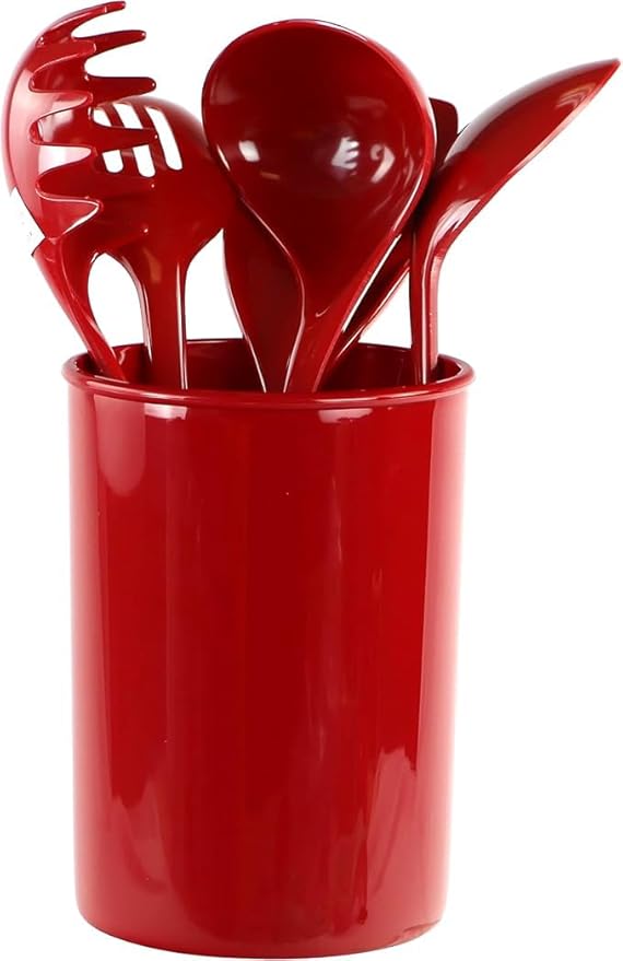 Calypso Basics by Reston Lloyd Plastic Utensil Holder, Red