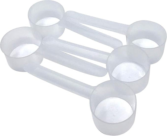 48 mL (48 CC | 1.62 Oz.) Long Handle Scoop for Measuring Coffee, Pet Food, Grains, Protein, Spices and Other Dry Goods (Pack of 5)