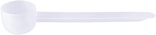 Plastic Measuring Scoop, 2 teaspoon (BOWL 10 cc | 10 mL) Long Handle Spoons for Powders, Granules, Coffee, Pet Food, Baking Supplies, Protein and Other Dry Goods, BPA Free (Set of 100)