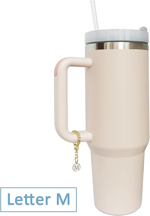Letter Charm Accessories for Stanley Cup 2PCS Initial Name ID Personalized Handle Charm for Stanley Tumbler