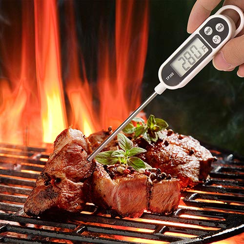 Digital Instant Read Meat Thermometer Kitchen Cooking Food Candy Thermometer for Oil Deep Fry BBQ Grill Smoker Thermometer by AikTryee