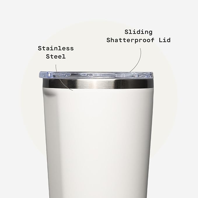 Corkcicle Classic Tumbler - Keeps Drinks Cold for 9 Hours & Hot for 3 - Triple-Insulated Stainless Steel - Holiday Tumbler Gift - 24 oz - Dune