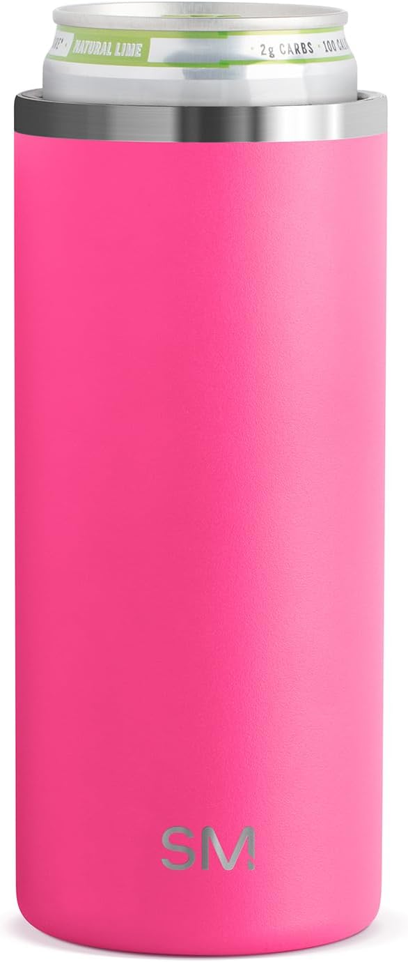 Simple Modern Skinny Can Cooler | Slim Insulated Stainless Steel Drink Sleeve Holder | Insulate Seltzer, Soda, Beer, Energy Drink | Gift for Women Her | Ranger Collection | Slim 12oz | Raspberry Vibes