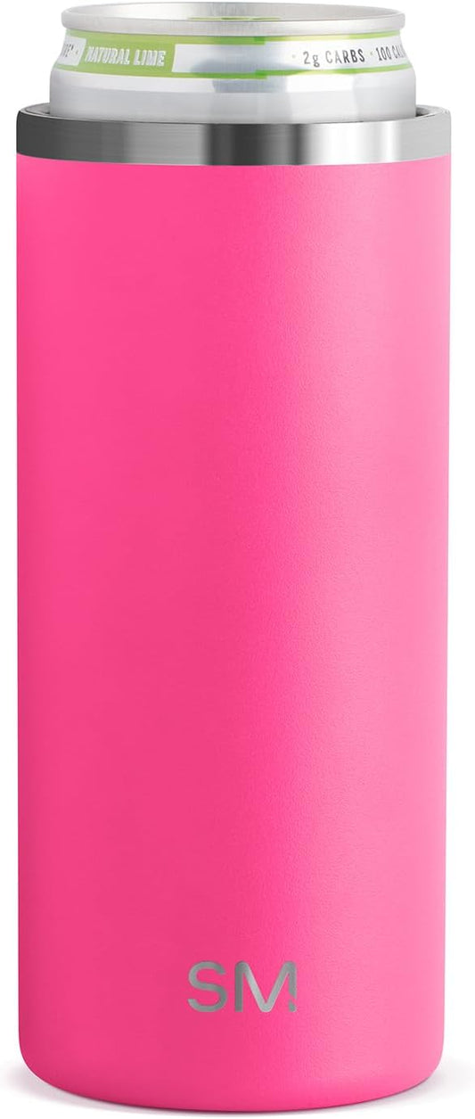 Simple Modern Skinny Can Cooler | Slim Insulated Stainless Steel Drink Sleeve Holder | Insulate Seltzer, Soda, Beer, Energy Drink | Gift for Women Her | Ranger Collection | Slim 12oz | Raspberry Vibes