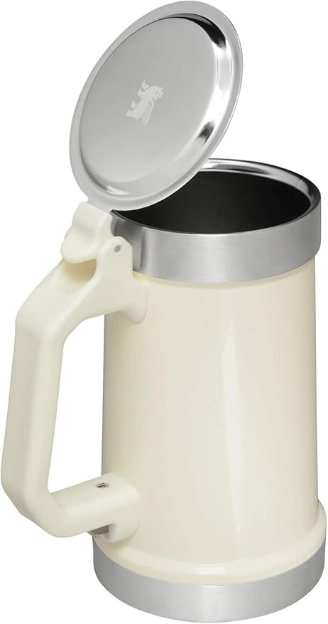 STANLEY Classic Bottle Opener Beer Stein 24 oz | Flip Up Lid and Heavy Duty Handle with Built In Bottle Opener | Insulated Stainless Steel Beer Mug | BPA-Free