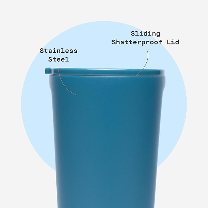 Corkcicle Classic Tumbler - Keeps Drinks Cold for 9 Hours & Hot for 3 - Triple-Insulated Stainless Steel - Holiday Tumbler Gift - 24 oz - North Shore