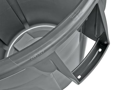 Rubbermaid Commercial Products BRUTE Heavy-Duty Round Trash/Garbage Can, 10-Gallon, Gray, Outdoor Waste Container for Landscapers/Construction/Restaurants/Office/Warehouse/Commercial Environments