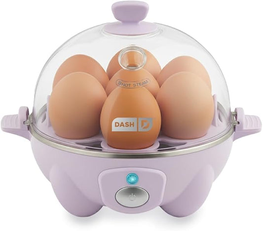 DASH Rapid Egg Cooker: 7 Egg Capacity Electric Egg Cooker for Hard Boiled Eggs, Poached Eggs, Scrambled Eggs, or Omelets with Auto Shut Off Feature - Lavender