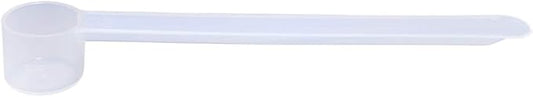 Plastic Measuring Scoop, 1/2 Teaspoon (2.5 cc | 2.5 mL) Long Handle Spoons for Powders, Granules, Coffee, Pet Food, Baking Supplies, Protein and Other Dry Goods, BPA Free (Set of 1)