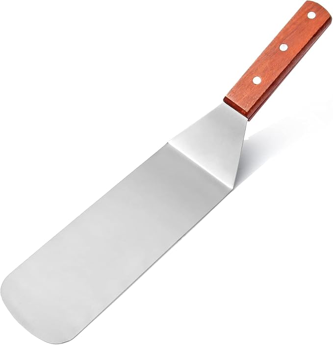 New Star Foodservice 36336 Wood Handle Flexible Grill Turner/Spatula, 14.5-Inch