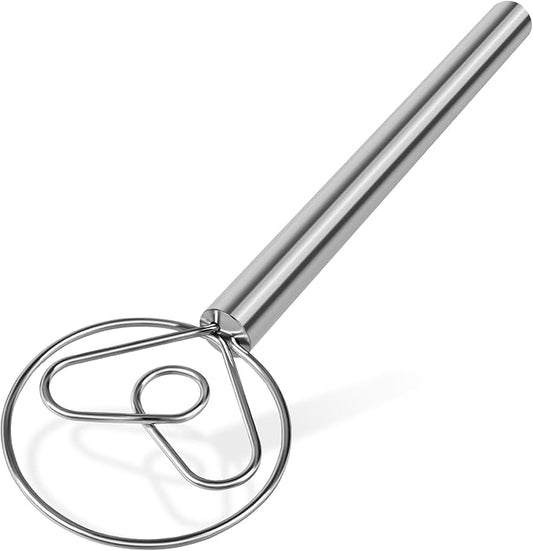Danish Dough Whisk Stainless Steel Hook Dutch Mixer Tool for Bread Sourdough Baking Mixing